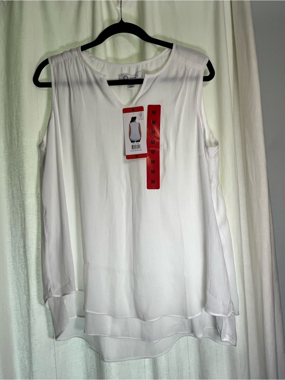 White Layered Chiffon Sleeveless Camisole - Elegant Women's Top